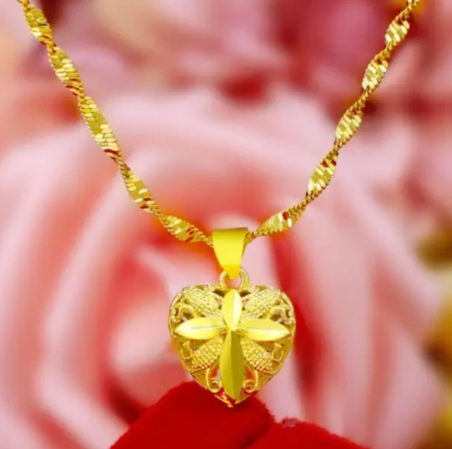 Gold Aura Heart Necklace