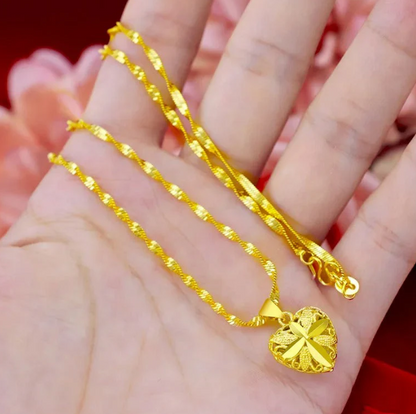 Gold Aura Heart Necklace